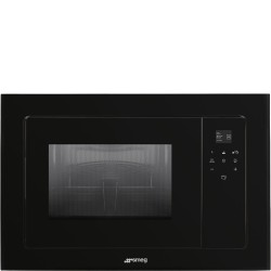 Kuchenka mikrofalowa 39 cm Smeg Czarne szkło FMI120N2
