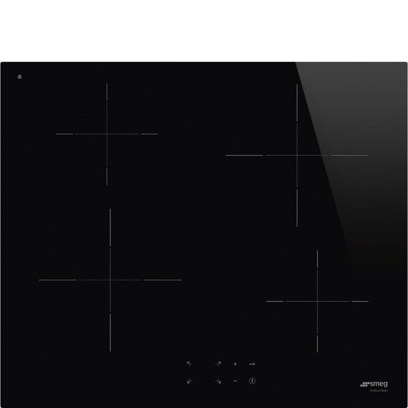 Płyta indukcyjna, 60 cm, prosta krawędź Smeg  Czarne szkło SI2641D