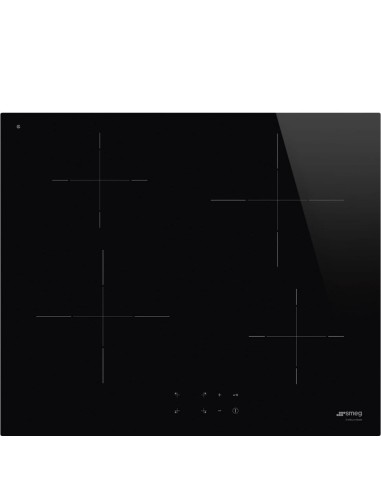 Płyta indukcyjna, 60 cm, prosta krawędź Smeg  Czarne szkło SI2641D