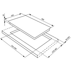 Płyta gazowa, 70 cm, Cortina, kremowa Smeg  Kremowy (pokrętła z mosiądzu) SR775PO