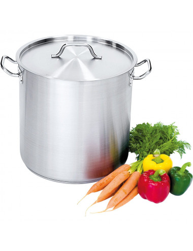 Garnek wysoki z pokrywką stalowy Ø 160 mm V 2.5 l