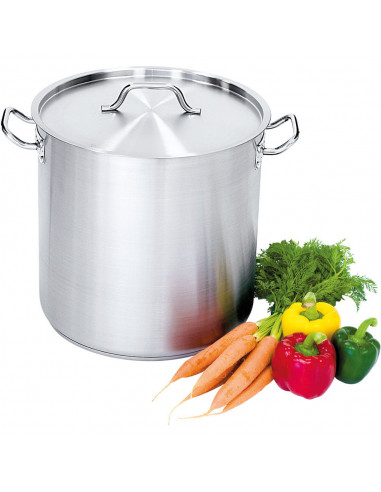 Garnek wysoki z pokrywką stalowy Ø 160 mm V 2.5 l