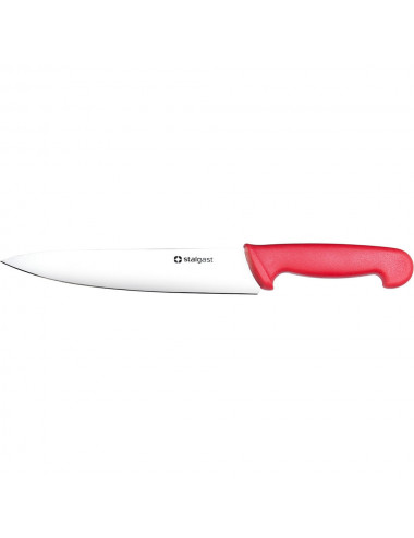 Nóż kuchenny HACCP czerwony L 220 mm
