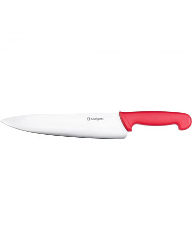 Nóż kuchenny HACCP czerwony L 250 mm