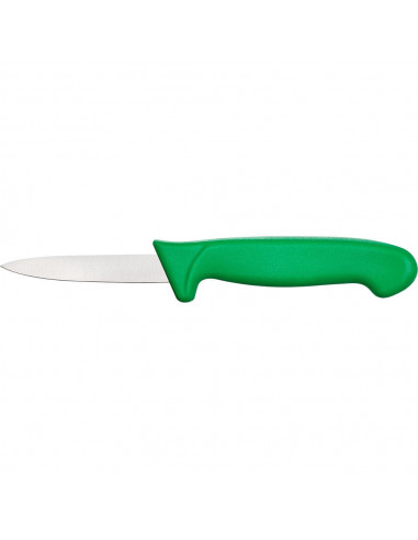 Nóż do obierania HACCP zielony L 90 mm