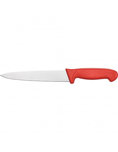 Nóż do krojenia HACCP czerwony L 180 mm