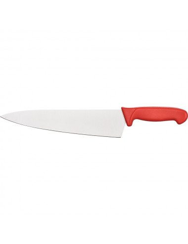 Nóż kucharski HACCP czerwony L 260 mm