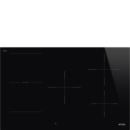 Płyta indukcyjna, 80 cm, prosta krawędź Smeg  Czarne szkło SI1M4854D