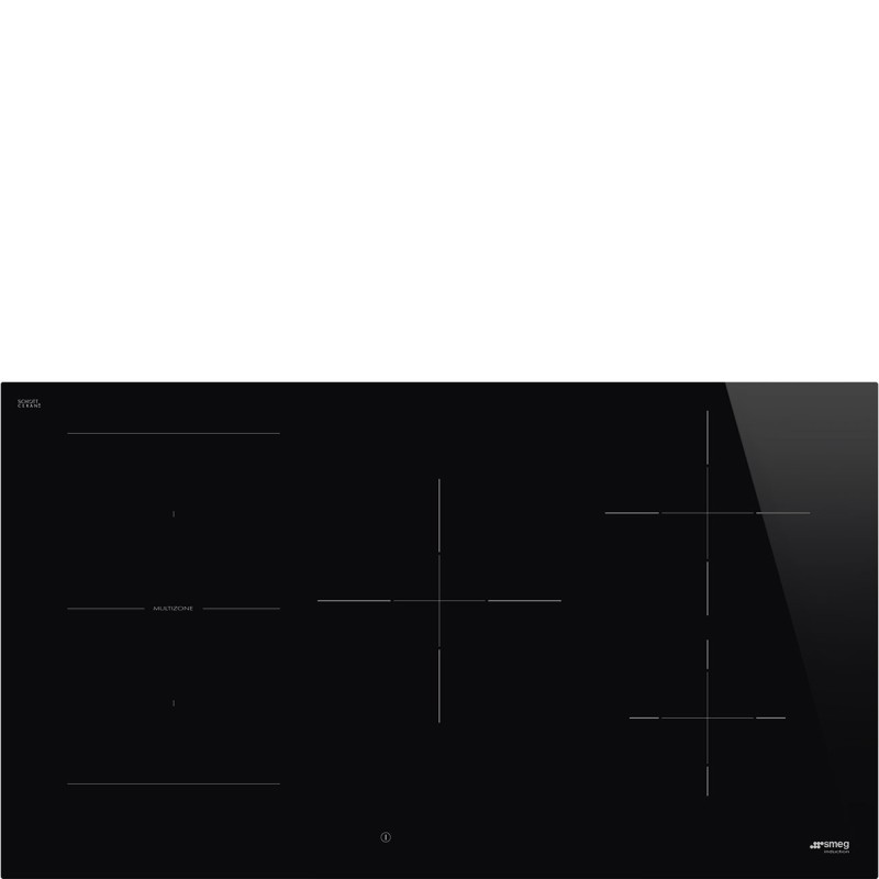 Płyta indukcyjna, 90 cm, prosta krawędź Smeg  Czarne szkło SI1M4954D