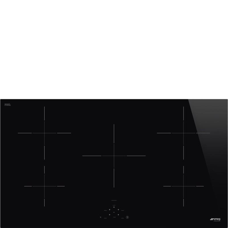 Płyta indukcyjna, 90 cm, prosta krawędź Smeg  Czarne szkło SI2951D