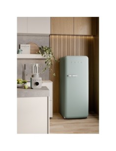 Single door refrigerator, 50's Style, Se Smeg  Sea Salt Green (chromowany uchwyt) FAB28RDSA5