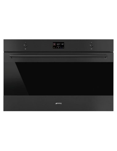 Piekarnik, 90 cm, Classica, czarny mat Smeg  Stal nierdzewna SFP9302TN