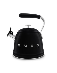 Czajnik z gwizdkiem, czarny Smeg   WKF01BL