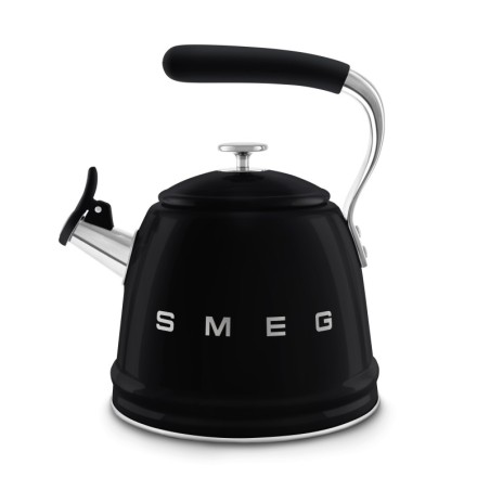 Czajnik z gwizdkiem, czarny Smeg   WKF01BL