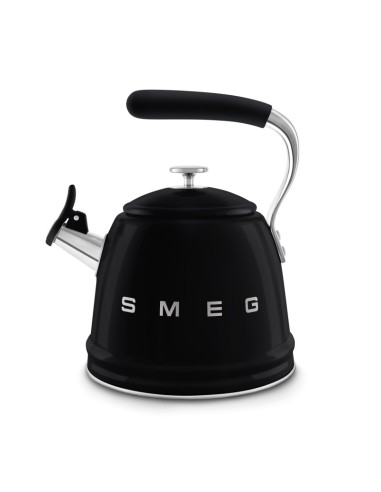 Czajnik z gwizdkiem, czarny Smeg   WKF01BL