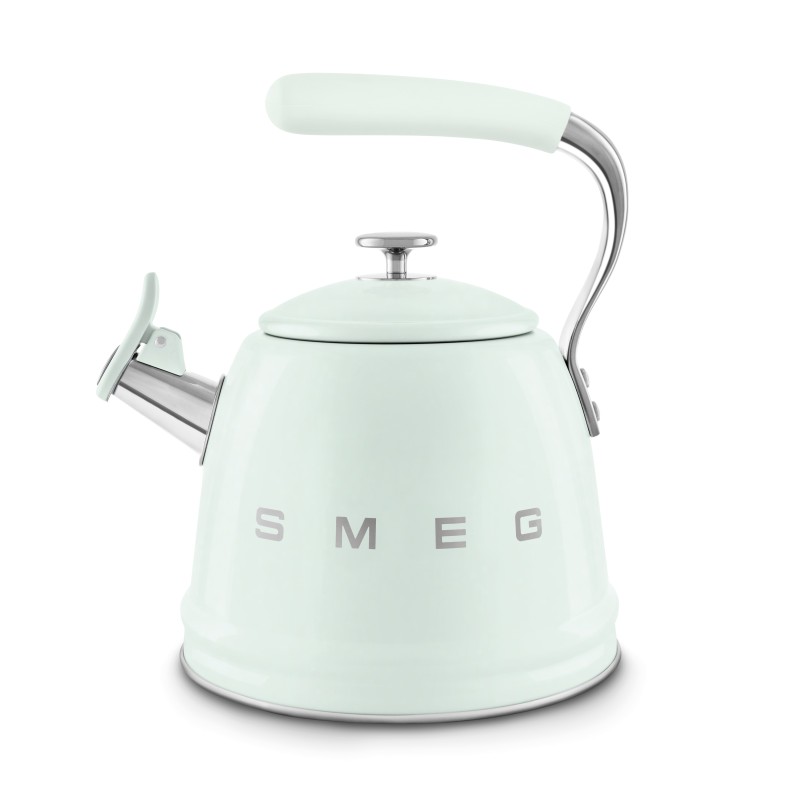 Czajnik z gwizdkiem, pastelowa zieleń Smeg   WKF01PG