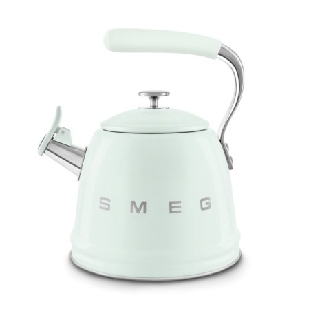 Czajnik z gwizdkiem, pastelowa zieleń Smeg   WKF01PG