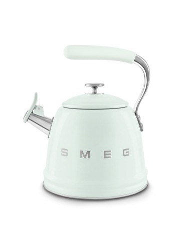Czajnik z gwizdkiem, pastelowa zieleń Smeg   WKF01PG