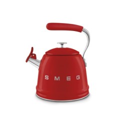 Czajnik z gwizdkiem, czerwony Smeg   WKF01RD