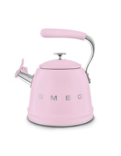Czajnik z gwizdkiem, pastelowy róż Smeg   WKF01PK