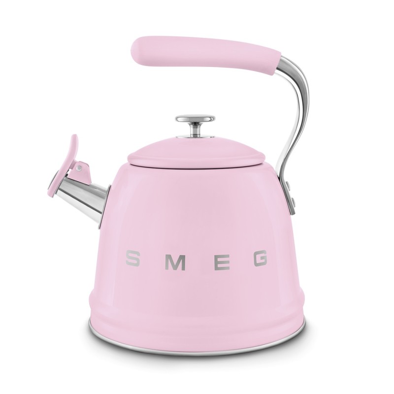 Czajnik z gwizdkiem, pastelowy róż Smeg   WKF01PK