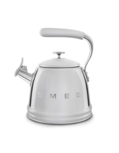 Czajnik z gwizdkiem, srebrny Smeg   WKF01SS