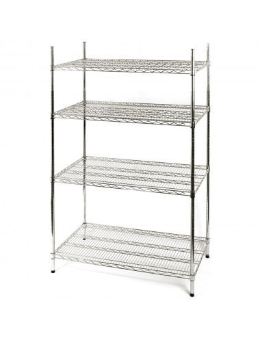 Regał magazynowy chromowany 4 półki 610x455x1800mm