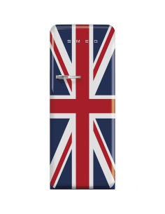 Chłodziarko-zamrażarka, flaga brytyjska Smeg  Flaga brytyjska (chromowany uchwyt) FAB28RDUJ5