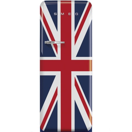 Chłodziarko-zamrażarka, flaga brytyjska Smeg  Flaga brytyjska (chromowany uchwyt) FAB28RDUJ5